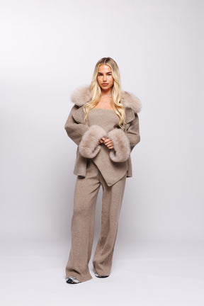 Blazer Faca Aveludado - Areia